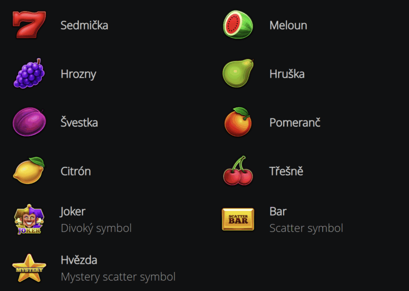 100-wild-fruits-herni-symboly Recenze online casino hry 100 Wild Fruits symboly