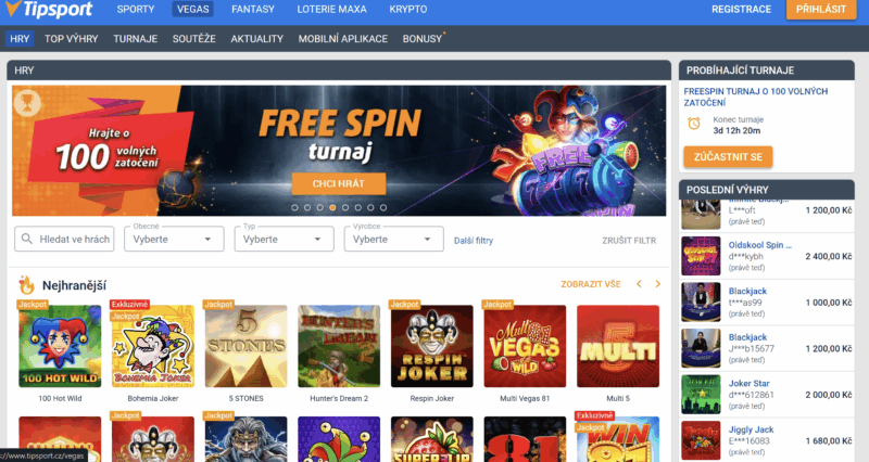 Tipsport web