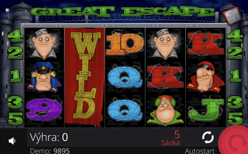great-escape-vyhra-wild Recenze online casino hry Great Escape wild