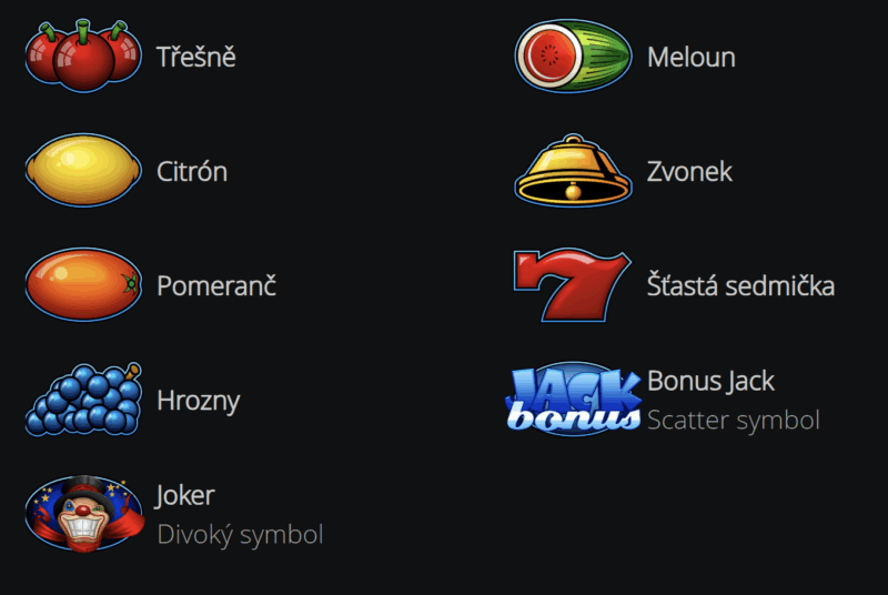 herní symboly bonus jack Recenze online casino hry Bonus Jack symboly