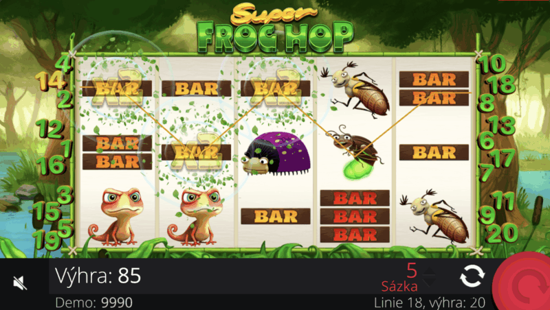 super-frog-hop-vyhra Recenze online casino hry Super Frog Hop výhra