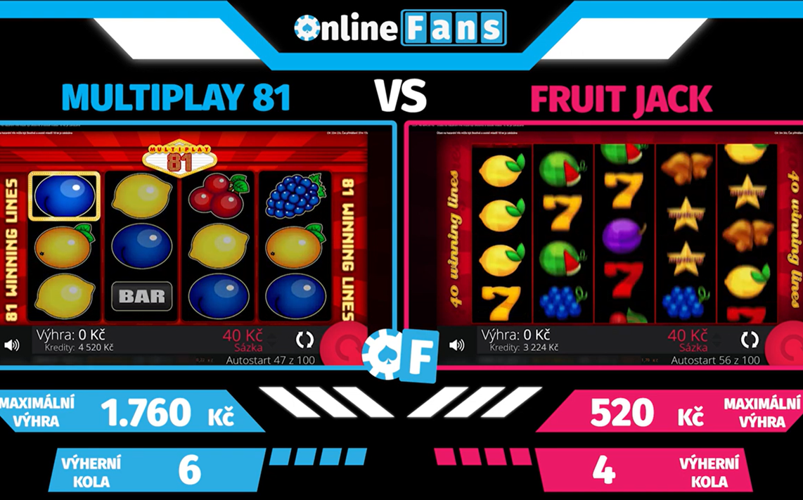 #6 POROVNÁNÍ HER MULTIPLAY 81 a FRUIT JACK