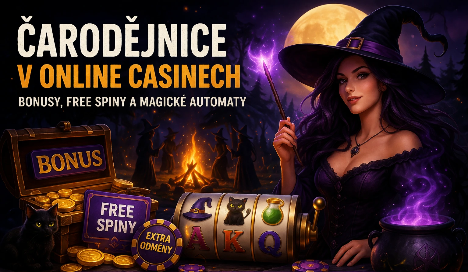 Casino bonusy a automaty na čarodějnice 2026: free spiny a promo akce
