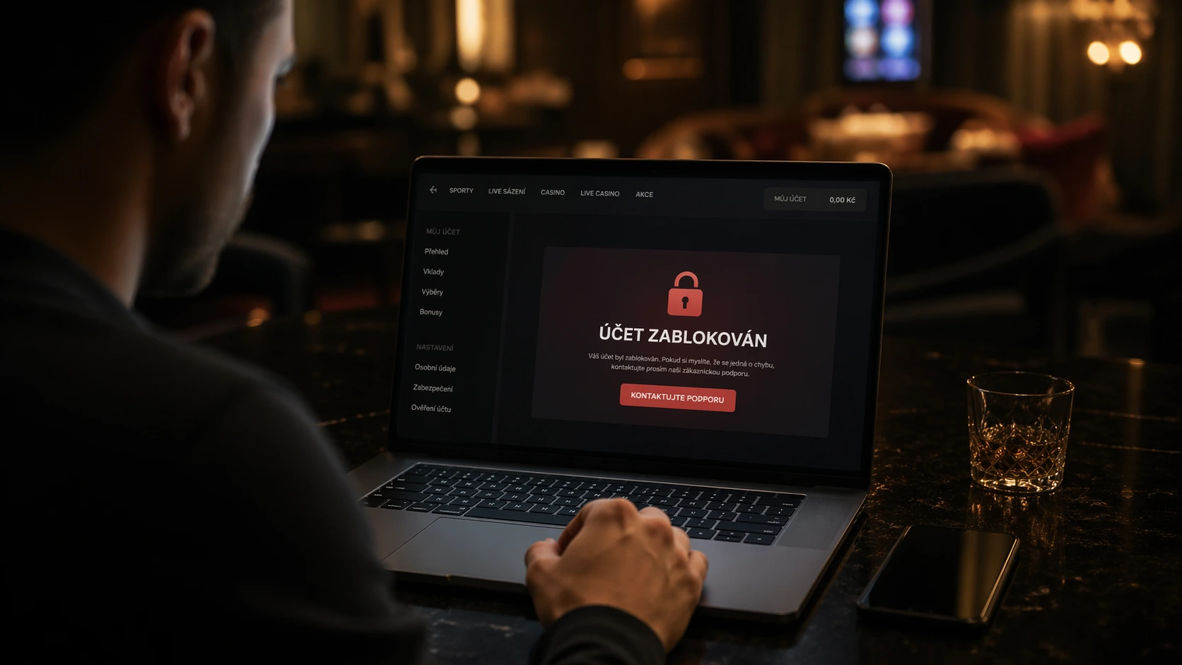 Zablokovaný účet v online casinu: proč k tomu dochází a co dělat
