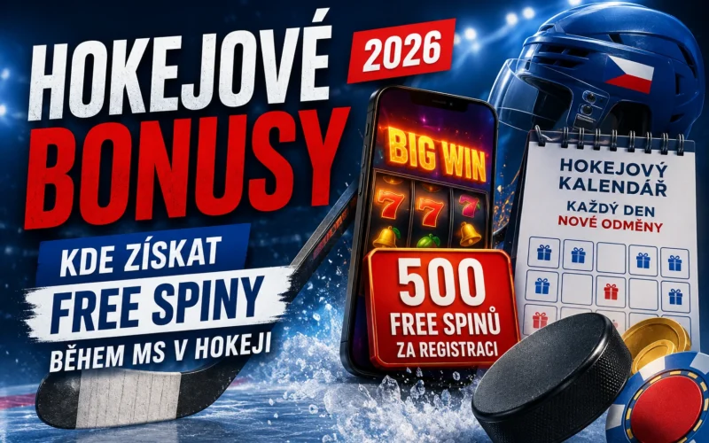 Hokejové bonusy 2026: Kde získat free spiny během MS v hokeji