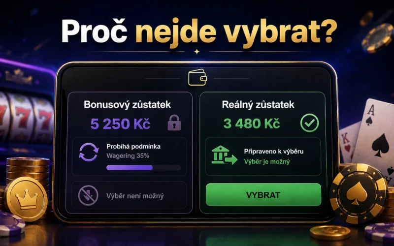 Proč nejde vybrat bonusový zůstatek v online casinu?