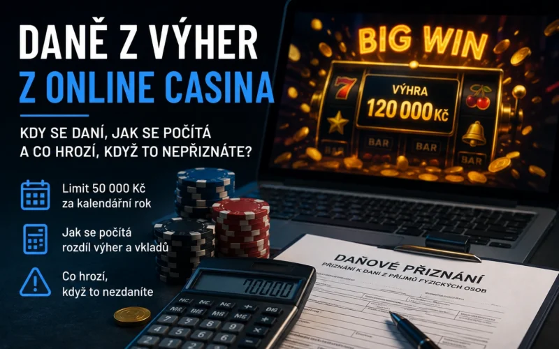 Daň z výhry v online casinu 2026: kdy musíte výhru zdanit?
